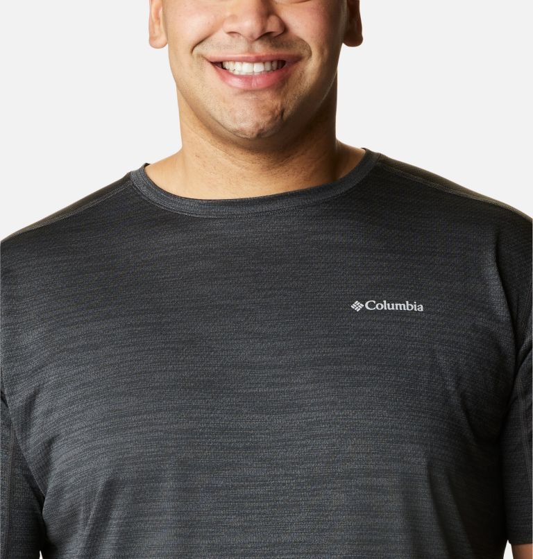 Men's Columbia Alpine Chill Zero Short Sleeve Crew T Shirts Black | Plus Size CA-C534A